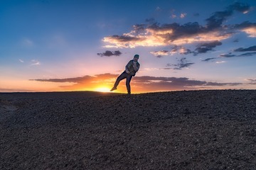 戈壁夕阳
