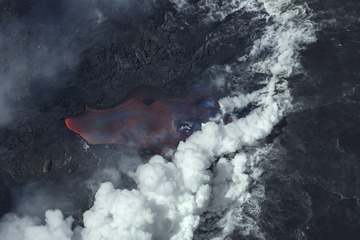 海边熔岩池