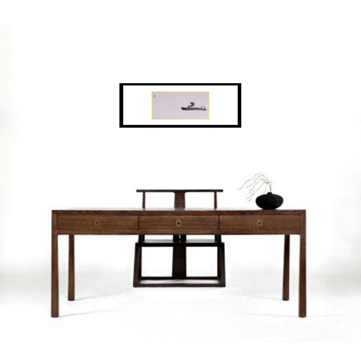 许国发禅意国画作品