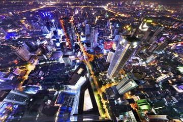 夜色南京CBD(王正坤摄) (1)