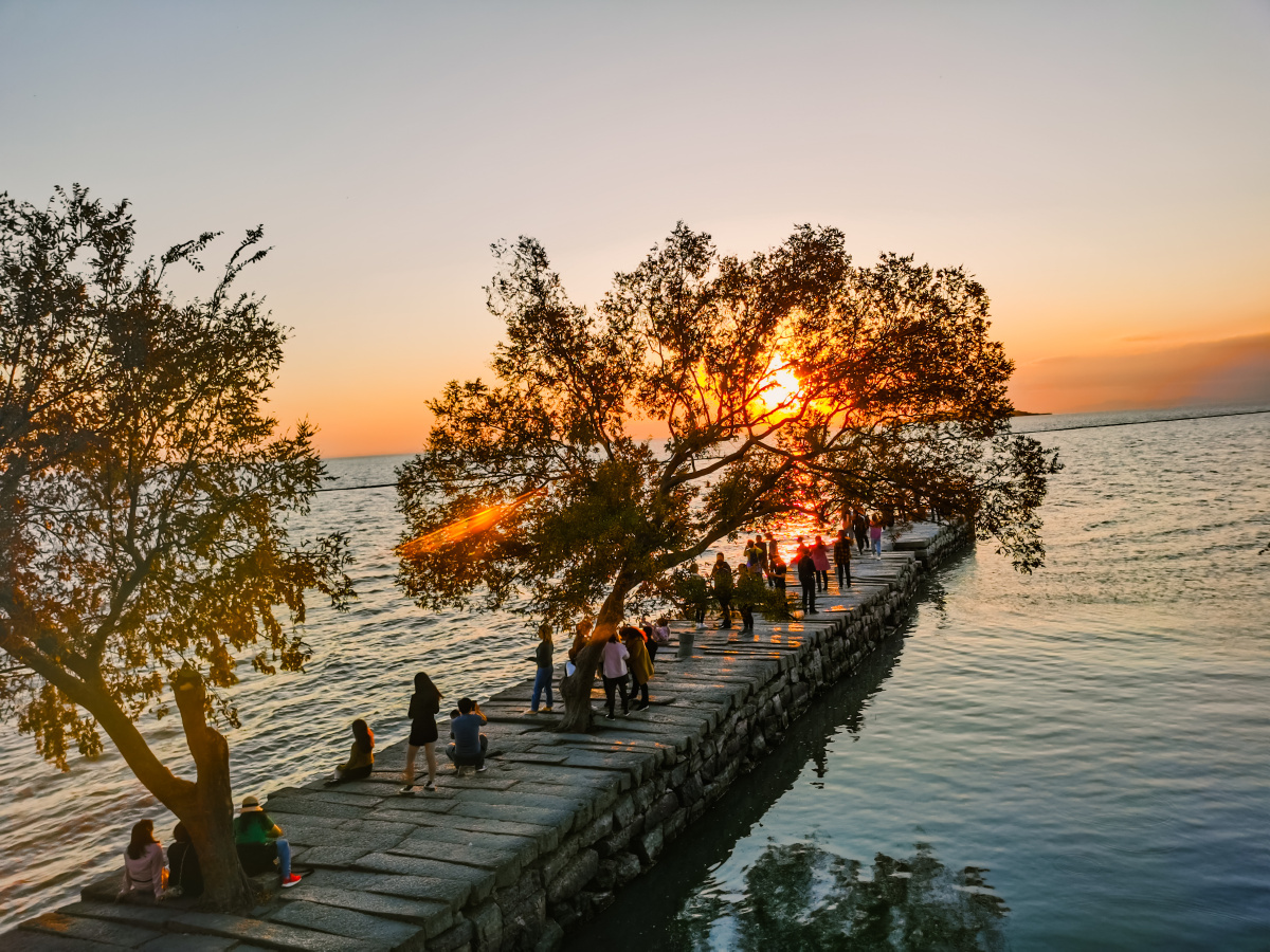 苏州太湖明月湾一个欣赏绝美夕阳的地方