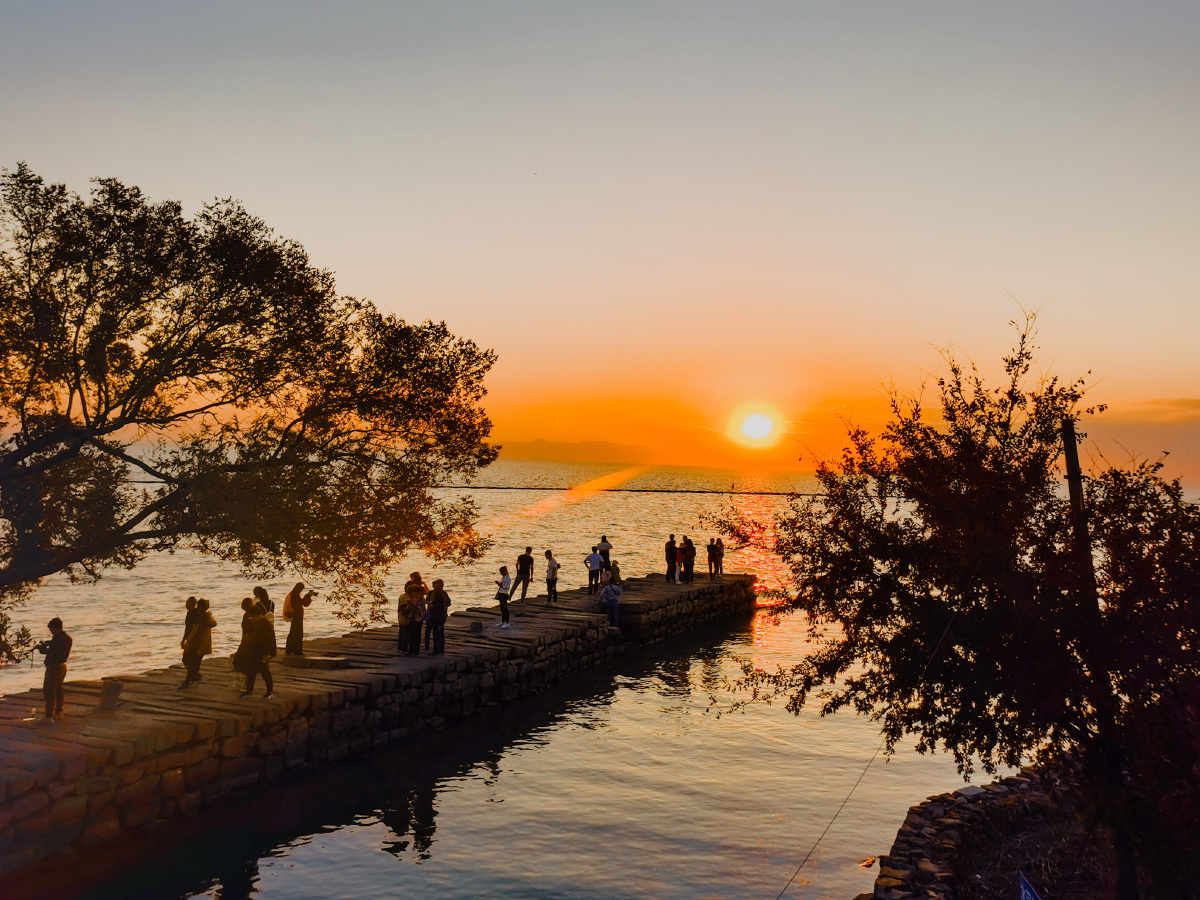 苏州太湖明月湾一个欣赏绝美夕阳的地方