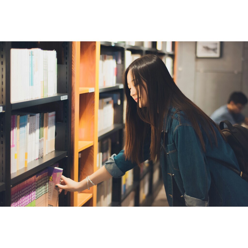 图书馆少女 - 情绪, 昆明, 接拍, 尼康, 50mm, 文