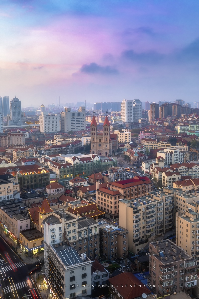 青岛老城的黄昏