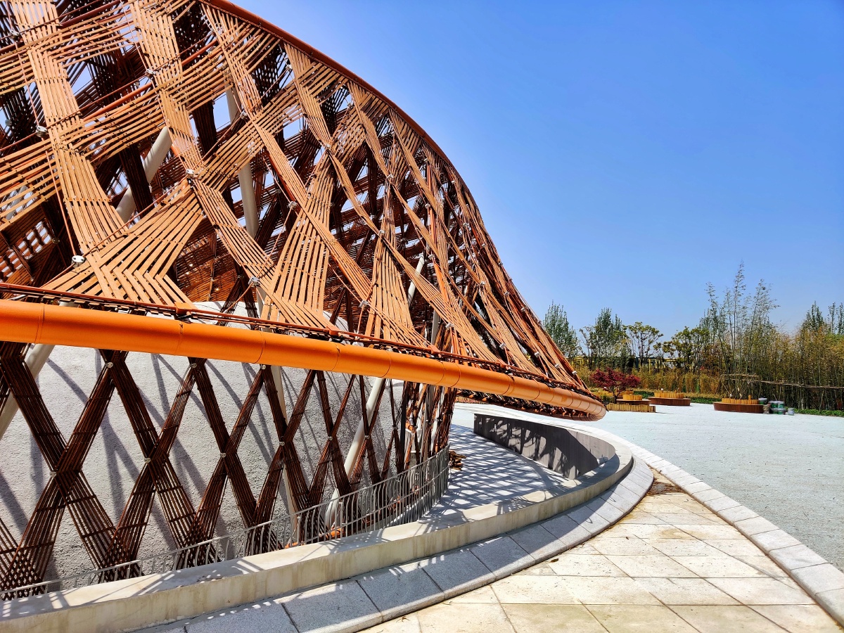 竹藤馆,手工编织屋顶 - bestweilun - 图虫