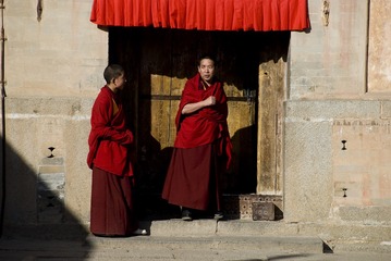 Buddhist at the door