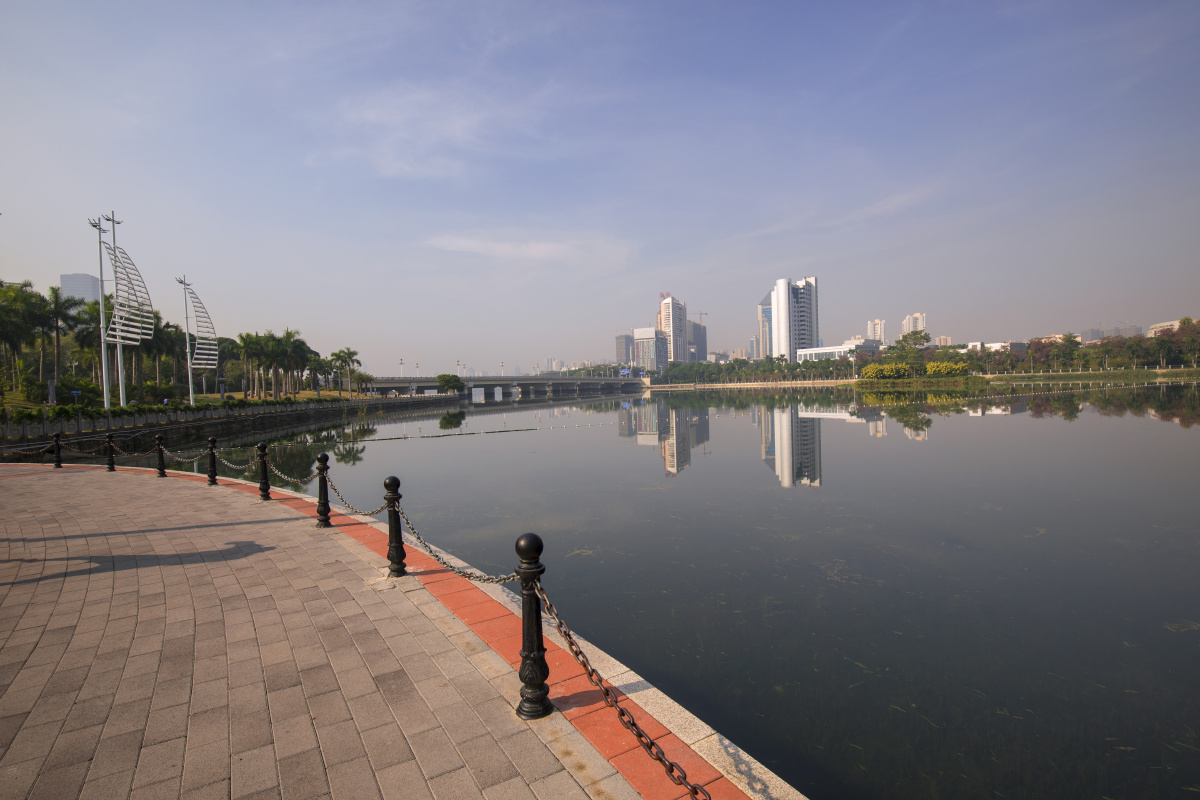 南宁南湖冬日的早上