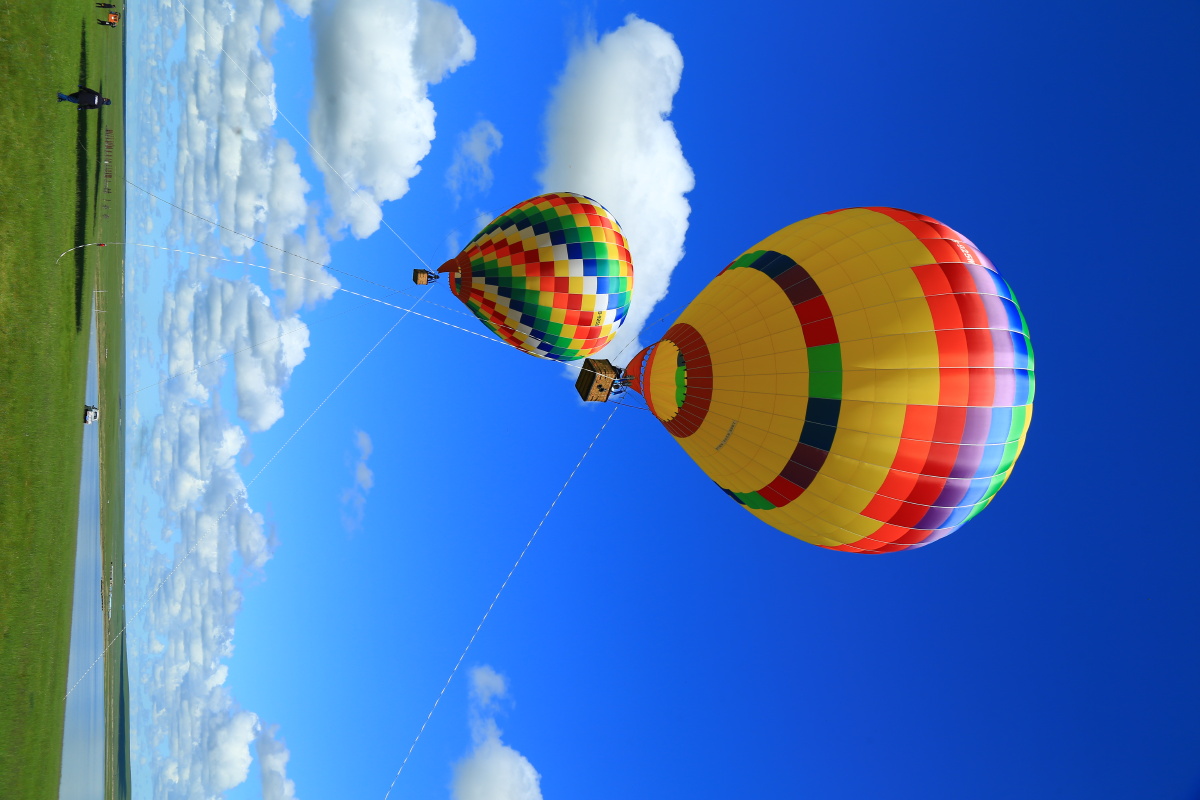内蒙古呼伦贝尔市呼和诺尔旅游景区2021年6月11日试飞热气球圆满成功
