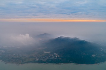 飞行巢湖－－－四顶山一线朝霞