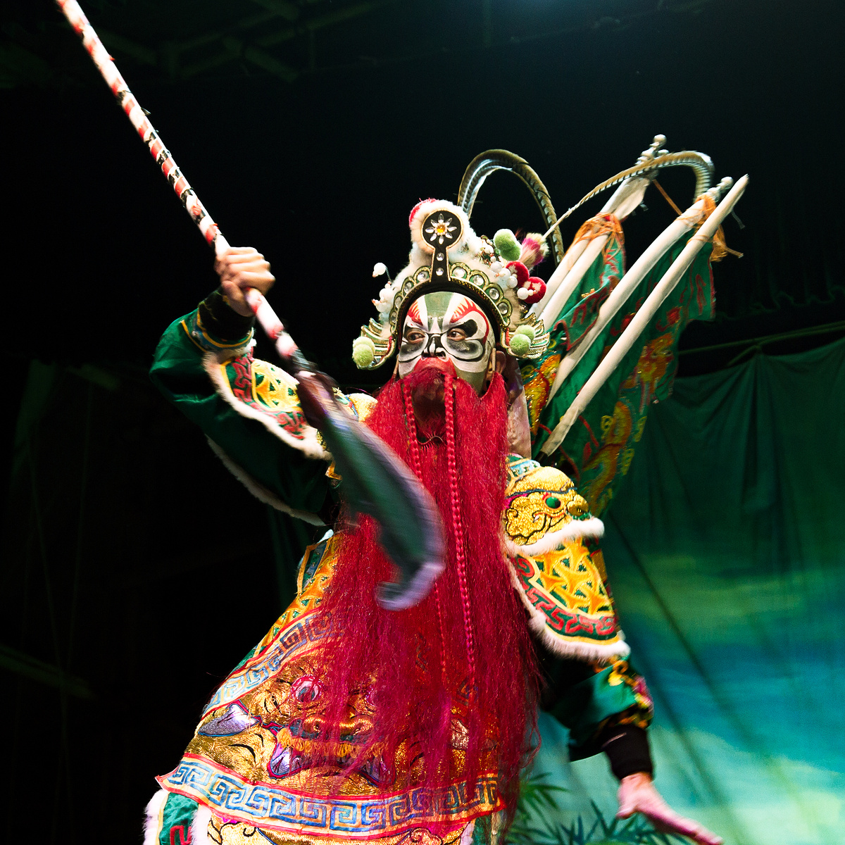 正字戏秦琼大破铜旗阵现场