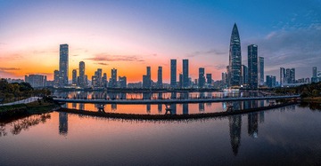 深圳湾夕阳