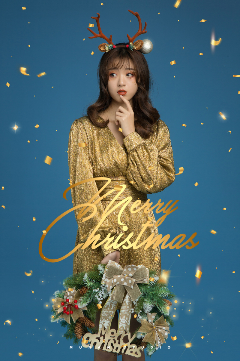 圣诞来袭摄影木南模特卢童妆面立春