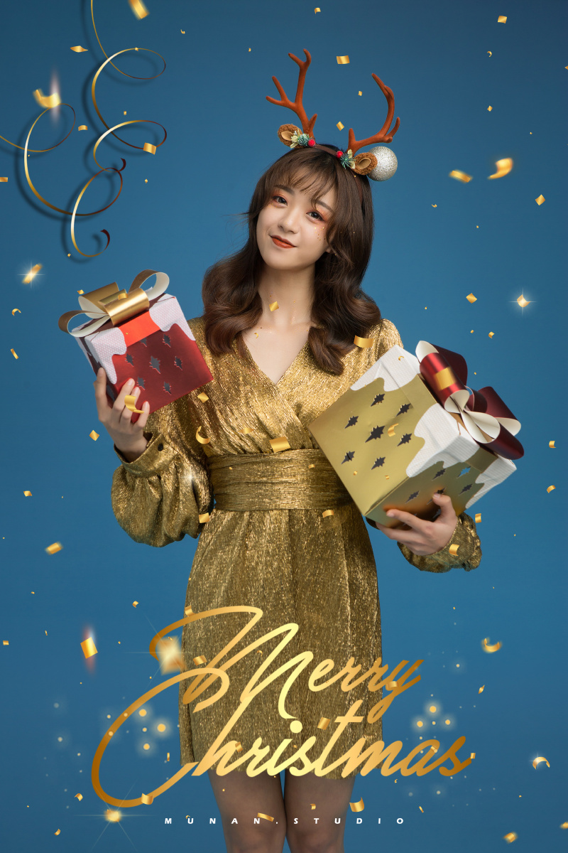 圣诞来袭摄影木南模特卢童妆面立春