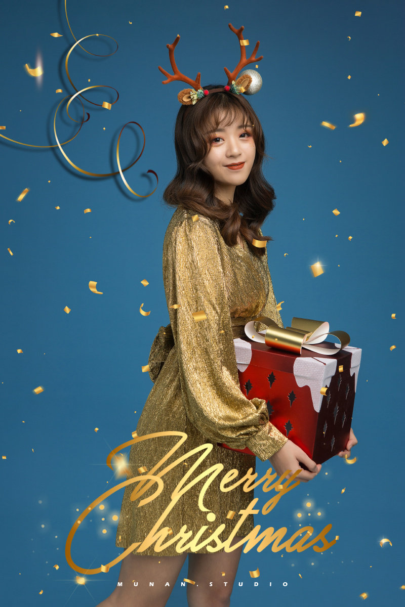 圣诞来袭摄影木南模特卢童妆面立春