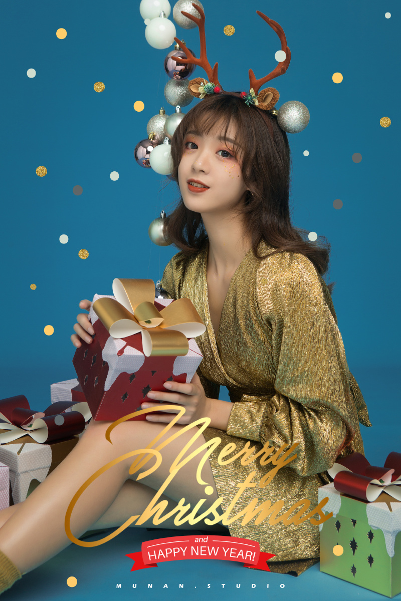 圣诞来袭摄影木南模特卢童妆面立春