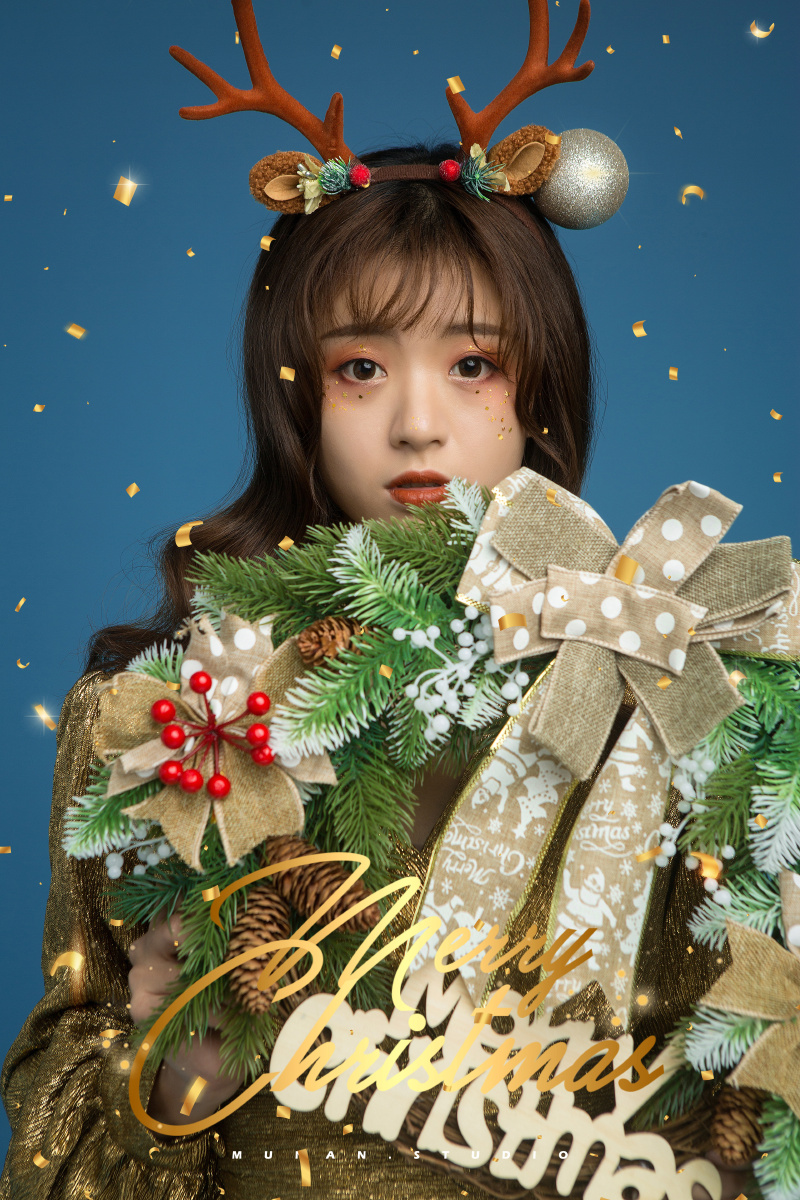 圣诞来袭摄影木南模特卢童妆面立春