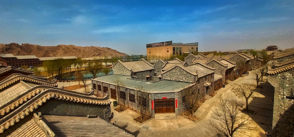张掖丹霞口文旅小镇一个隐藏较深的美丽古镇景观