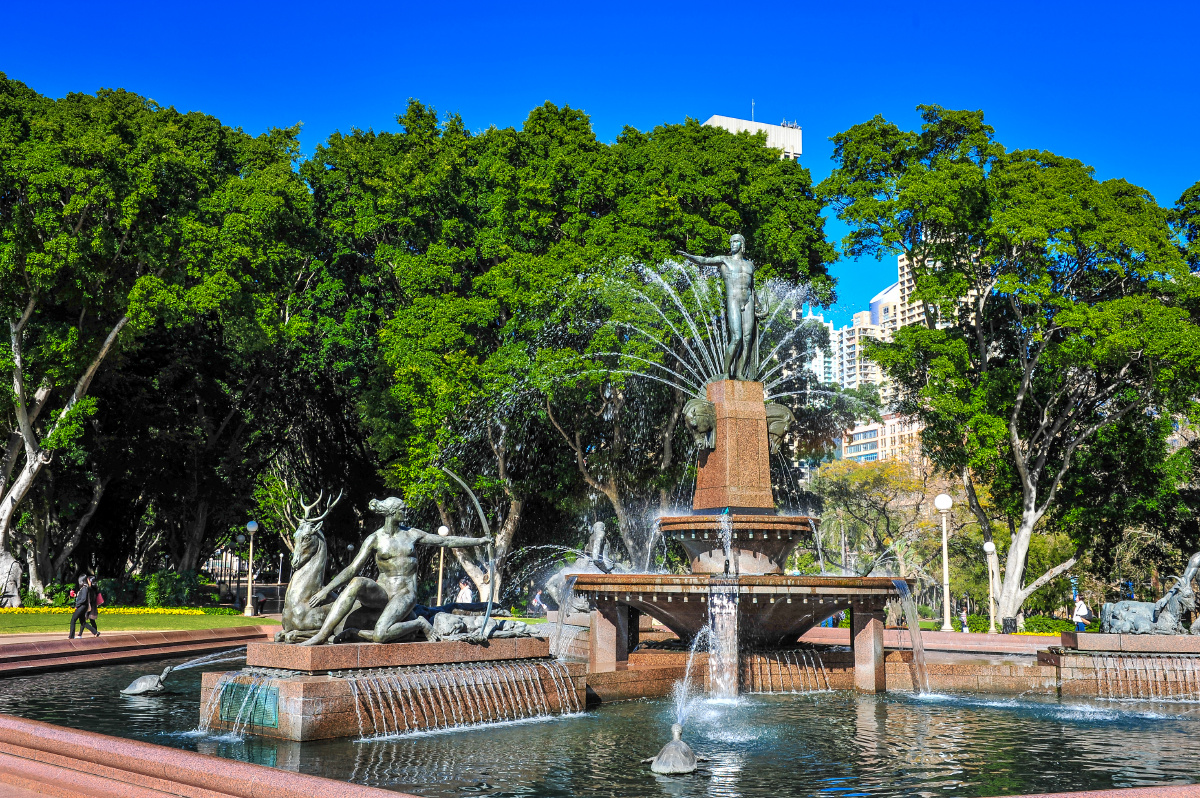 海德公园的喷水池