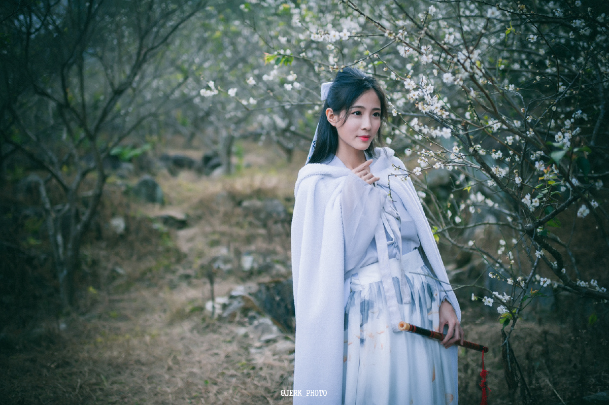 白梅 - 人像, 美女, 尼康, 35mm, 广州, 色彩, 唯美