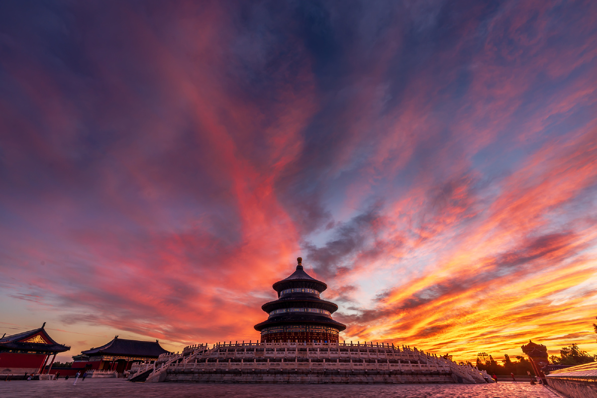 晚霞10月10日摄于天坛祈年殿