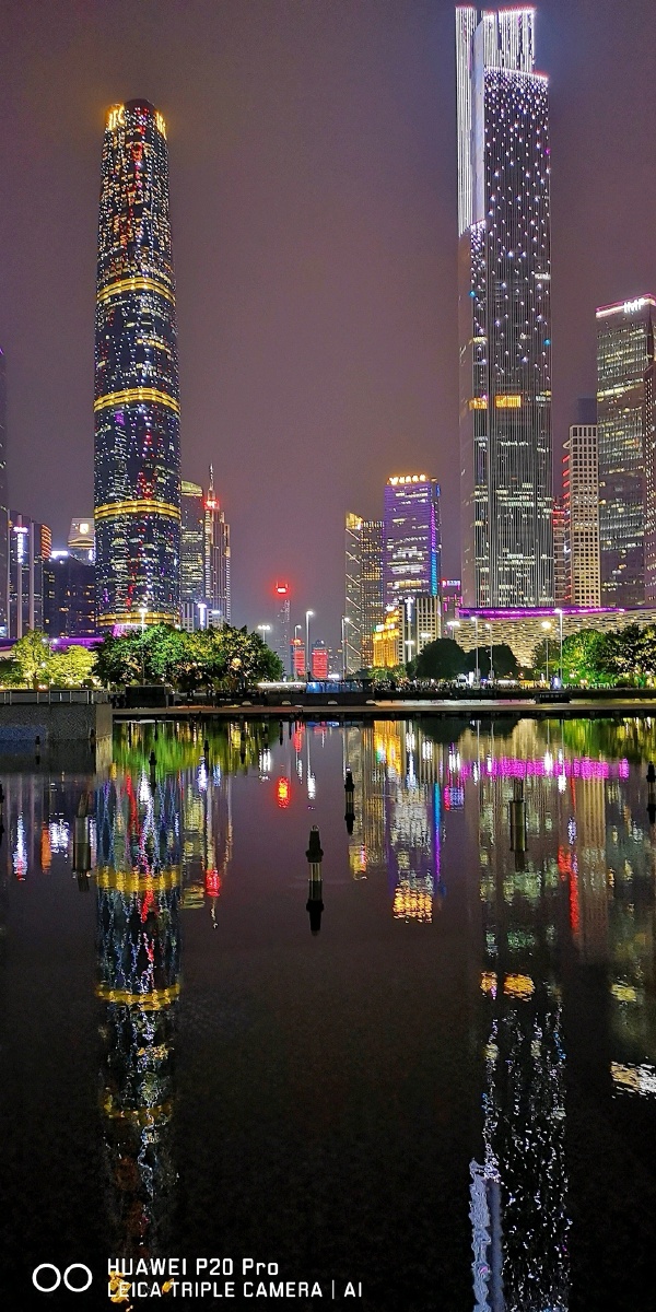 广州cbd珠江新城夜景p20pro