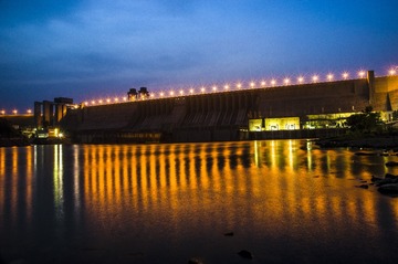 DSC05872夜幕下的汉江水库
