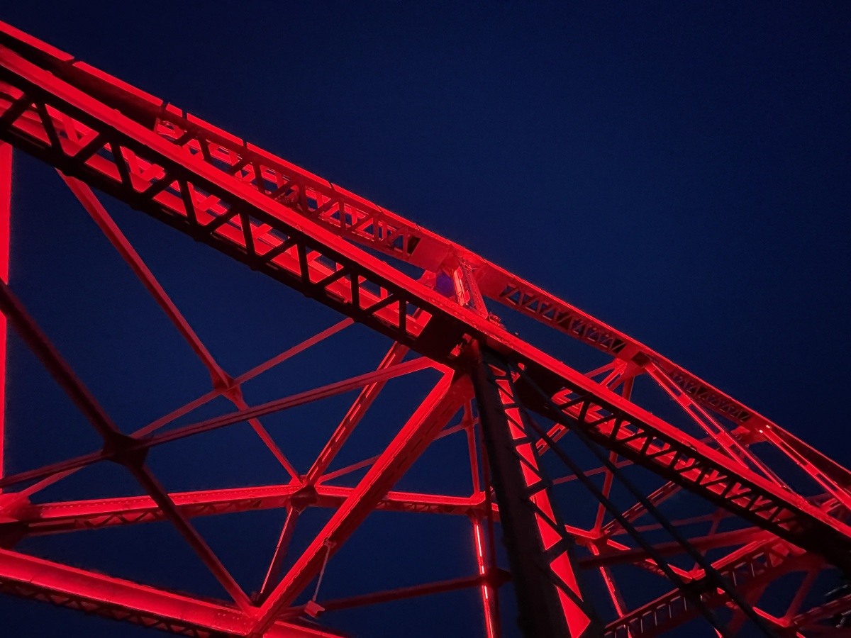 中国红的中山桥