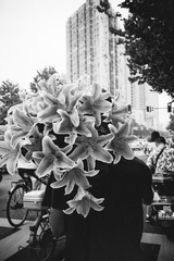 街头送花人