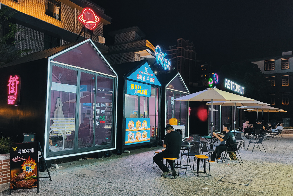 福州师大学生街夜景随拍