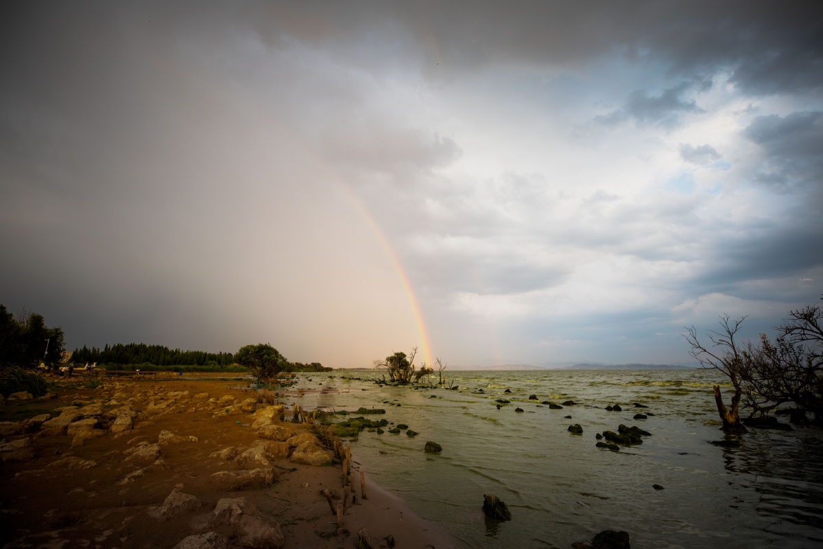 王官湿地偶遇双彩虹