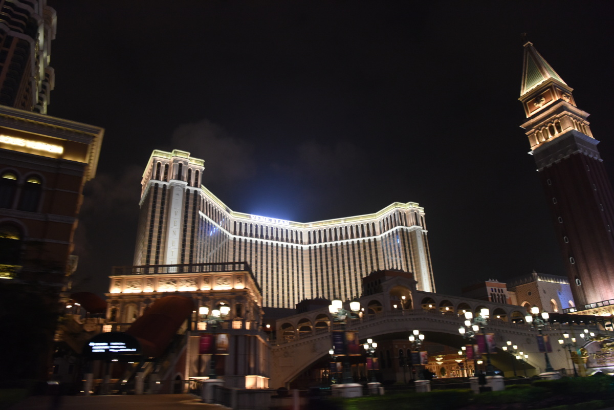 中国澳门街头夜景