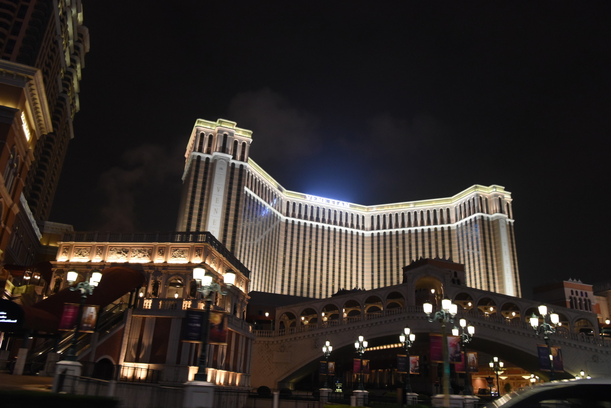 中国澳门街头夜景