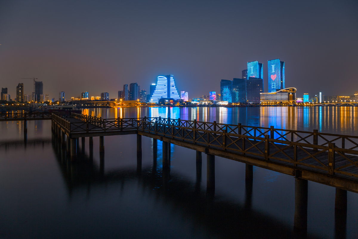 1/155日照桥梁海夜景城市风光山东摄影家俱乐部我们这群拍海人一起拍