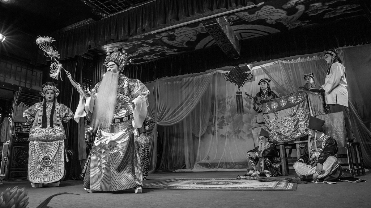 2021年11月1日,古渡梨园,花灯剧《空城计》,司马懿的表演者是位香格里拉来的活佛。