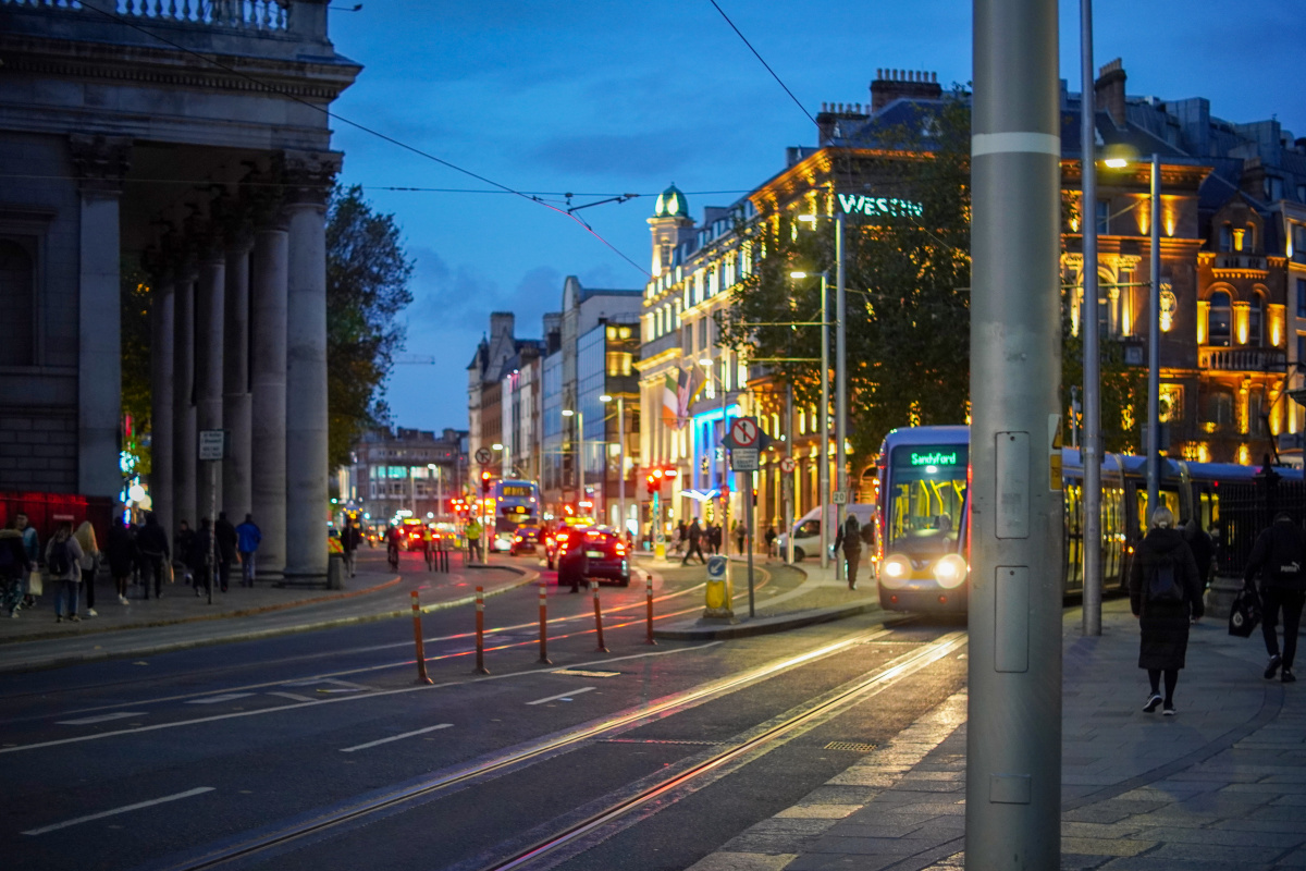 都柏林利菲河夜景