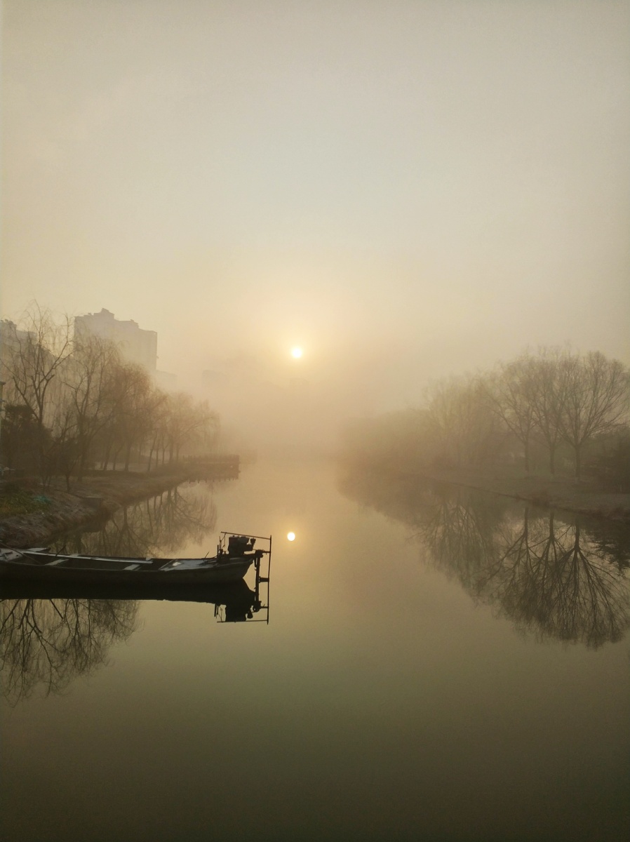 阜宁雾天风景