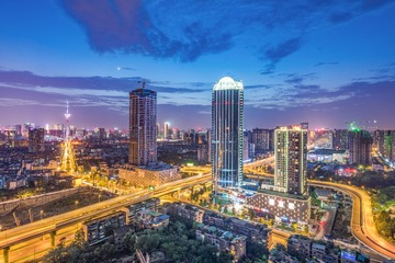 V成都 杉板桥+电视塔风光 (1)