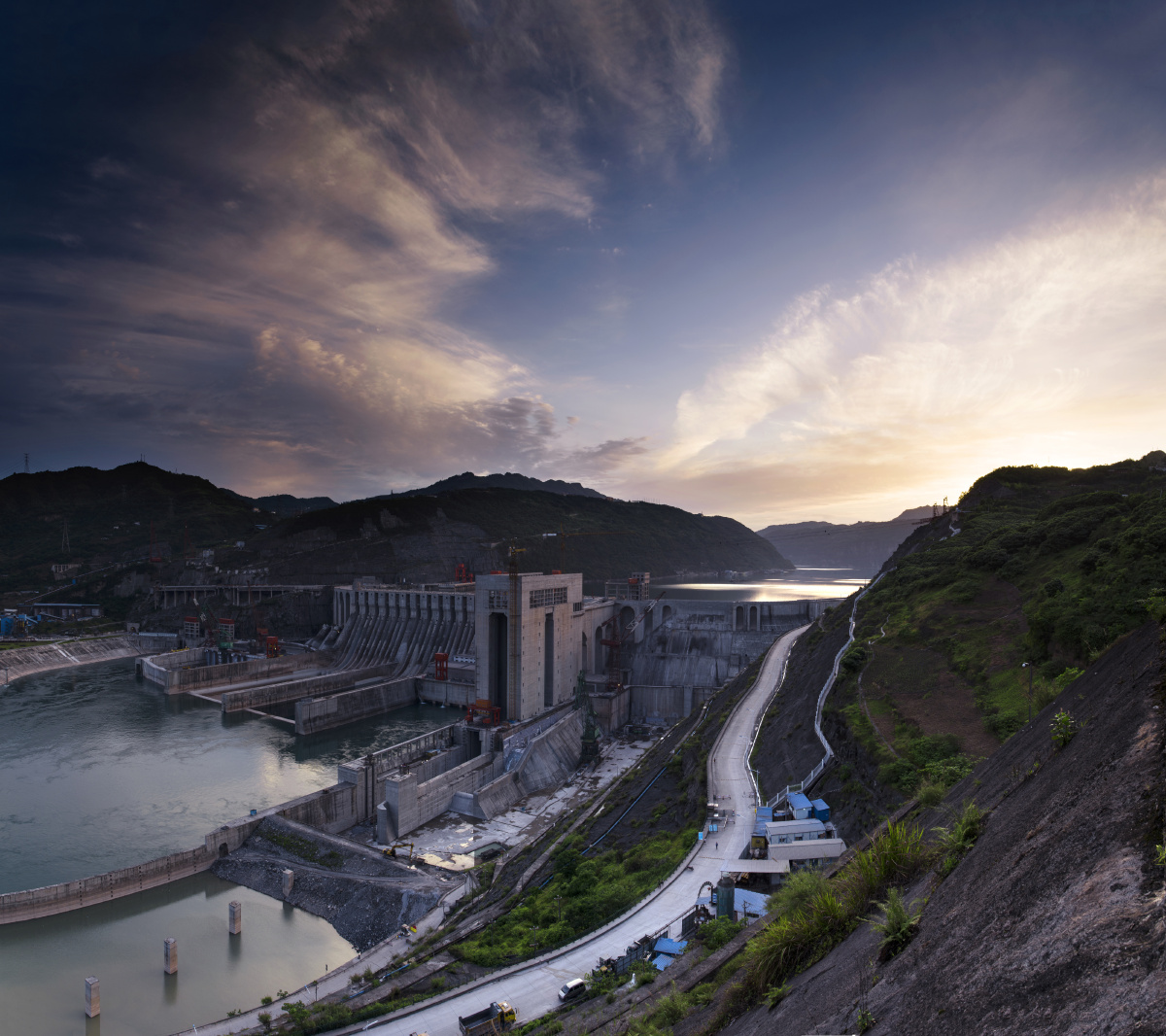 寻水秘境向家坝水电站风光