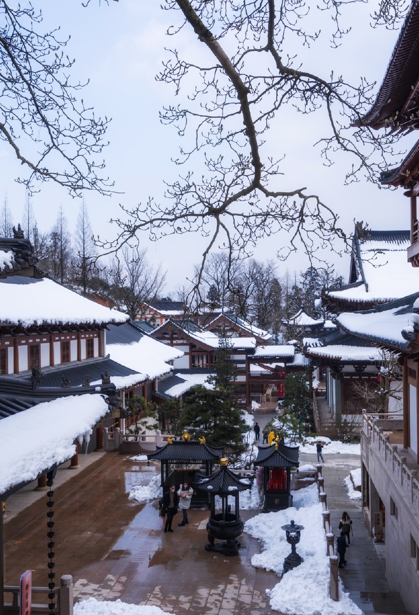 杭州径山寺雪景