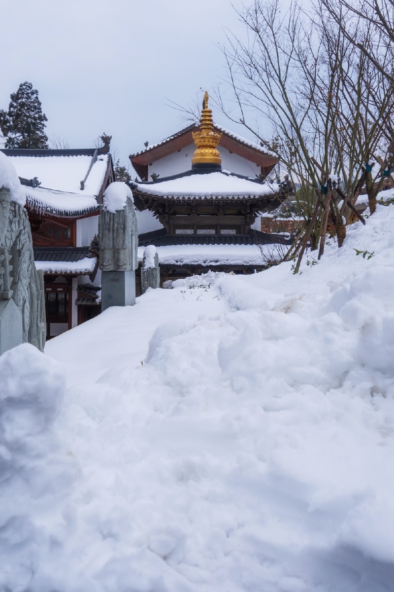 杭州径山寺雪景