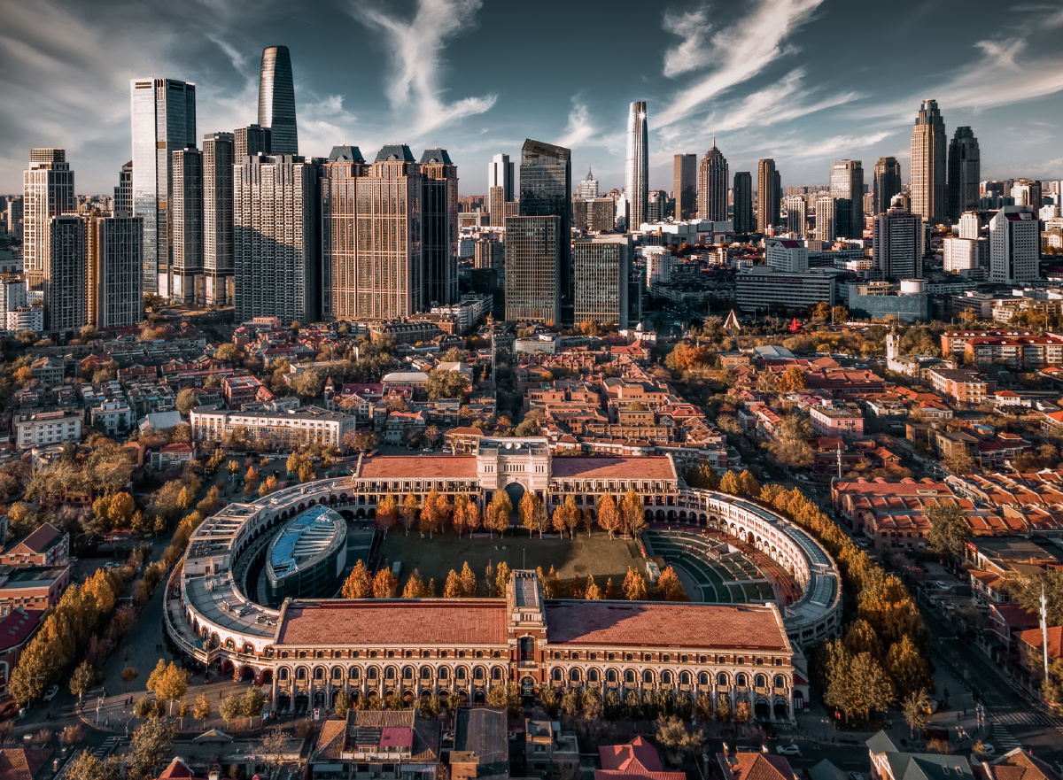 民园广场天际线市容#摩天大楼建筑建筑物市中心城市城市的鸟瞰#薄暮一