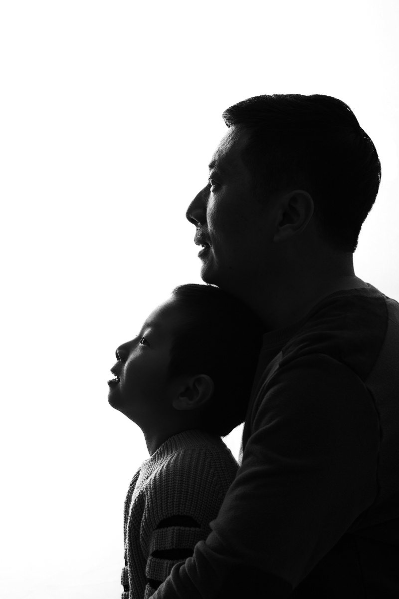 越简洁越经典#黑白#父子