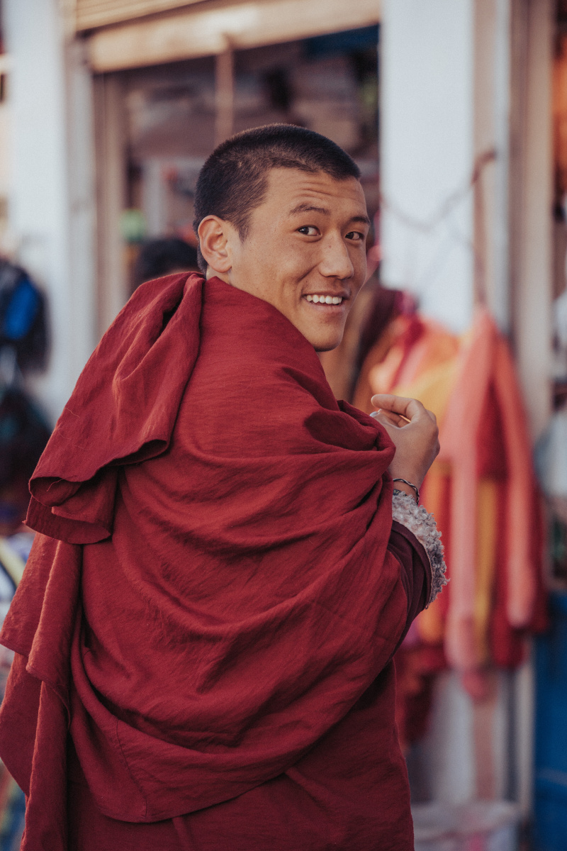 僧人的笑容