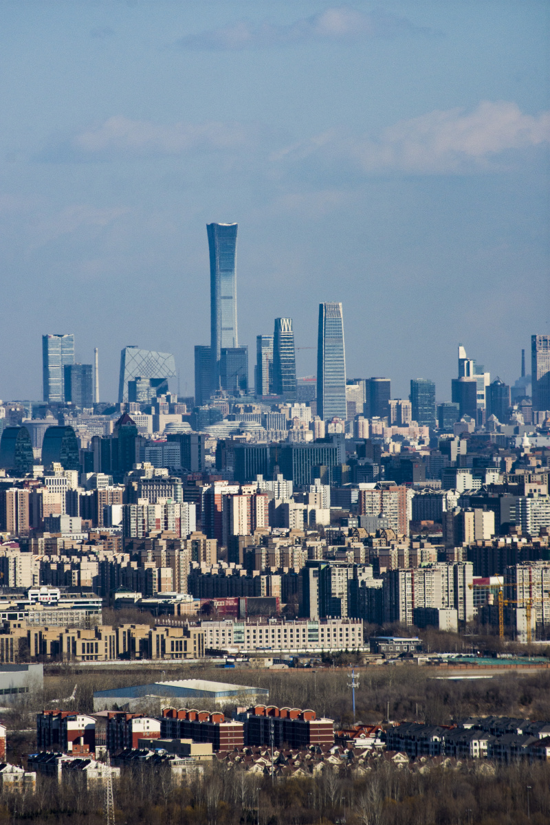 从西五环外看北京国贸
