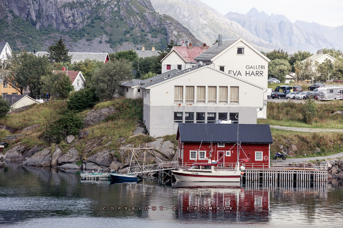 挪威雷纳渔村的小木屋