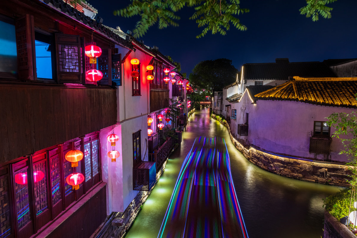 苏州山塘街夜景