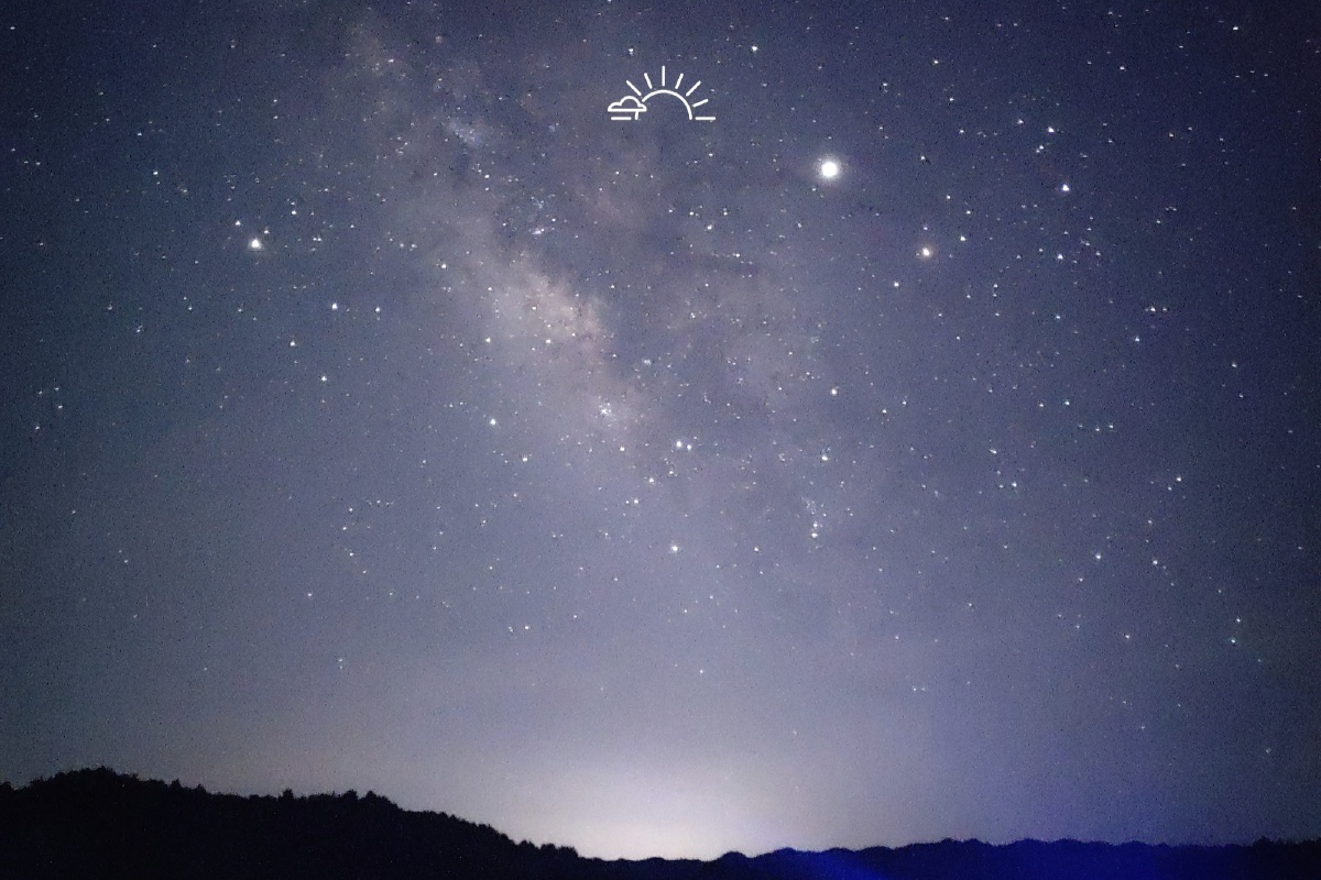 夏季一部手机一个三脚架一个美好的你一个满是星空的夜拍出奇妙美好的