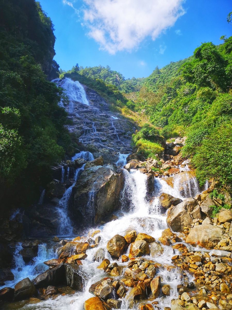 南恩河瀑布的秋天