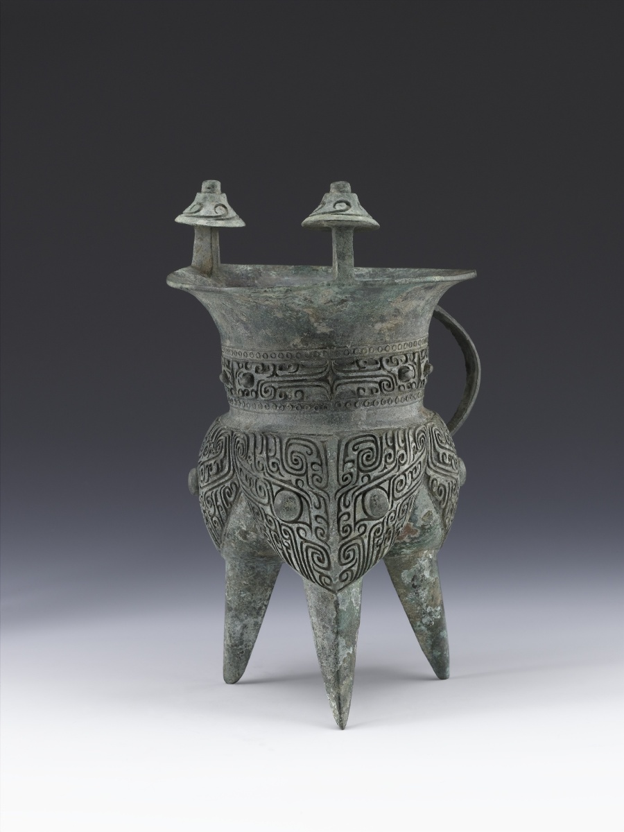 商代兽面纹青铜斝