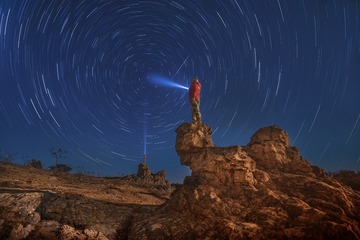 踏狗狗展望星空